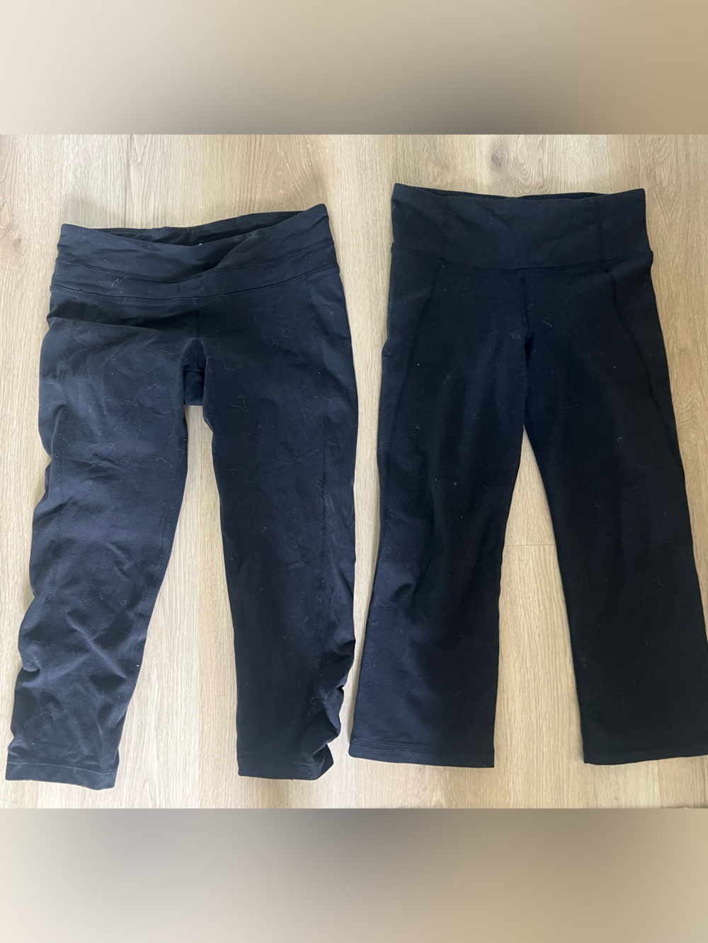 Black Pull Crop Leggings